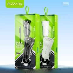 Bavin Auto punjač 2xUSB + kabl Lightning crna ( 90045 )-2