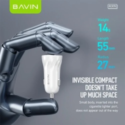 Bavin Auto punjač 2xUSB + kabl Micro crna ( 90043 )-4