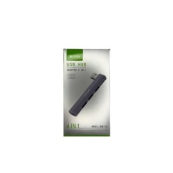 Bavin hub-16 usb hub 90° 4/1 3*usb 2.0+ 1* usb 3.0 siva ( 90904 )
