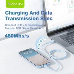 Bavin kabl 12W 1m type-A na lightning bela ( 90115 ) - Img 3