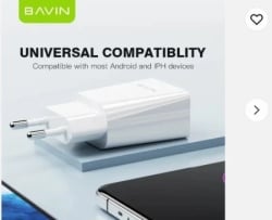 Bavin punjač 2.4A USB-A + kabl Micro bela ( 90026 )-1