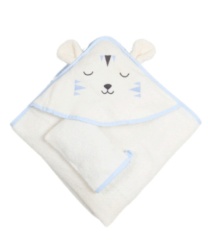 Bebekevi Peškir s kapuljačom i rukavicom cute lion – beli ( BD1475B )