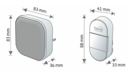 BežIčno kućno zvono dbk1401ac 230v, 140m sa kinetičkim tasterom
