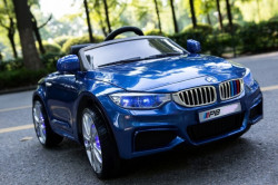 BMW 8 Auto za decu na akumulator sa kožnim sedištima i mekim gumama - Plavi ( BJP807 )