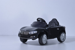 BMW Mini Auto na akumulator sa kožnim sedištem i mekim gumama - Crni - Img 4