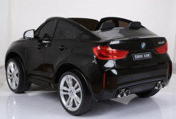 BMW X6 M Licencirani dvosed na akumulator sa kožnim sedištima i mekim gumama - Crni - Img 6