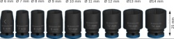 Bosch PRO Impact Socket Set, 1/4", standardni, 9 delova ( 2608003034 )-2