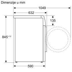 Bosch WAN2806NBY/Serija 4/1400 obrtaja/A/84.5x59.8x59/Bela Veš mašina  ( WAN2806NBY ) -2