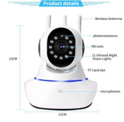 CAM-IP3MP-Q11 GMB kamera 3 mpix microSD iCSee xmeye pro app Two-way voice PTZ (alt. ICAM-WRHD-02 ) - Img 4