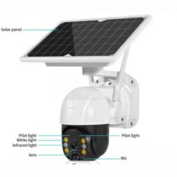 CAM-IP4MP-EK2-WIFI GMB kamera Solar 4 mpix microSD iCSee xmeye pro app Two-way voice PTZ ip66