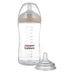 Canpol babies flasica antikolik dual zone 260ml natural 35/401 ( 35/401 )