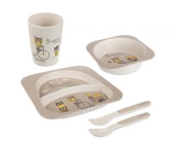 Canpol babies set za hranjenje 5 delova 9/227 - bonjour paris beige ( 9/227_bei )