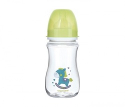 Canpol baby flašica 240ml široki vrat, antikolik - easy start- toys green horse ( 35/221_gre )-1