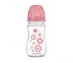 Canpol baby flašica široki vrat antikolik 35/217 Easy start - newborn baby 240ml pink ( 35/217_pin )-1