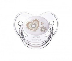 Canpol orthodontic baby silikonska varalica 0-6m 22/565 "newborn baby" 1kom - hearts ( 22/565_bei )