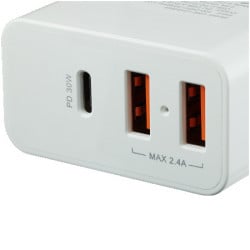 Canyon H-08 universal 3xUSB AC charger (in wall) ( CNE-CHA08W )  - Img 3