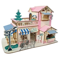 Čarolijashop 3d drvena slagalica - Romantični caffe bar ( 303)