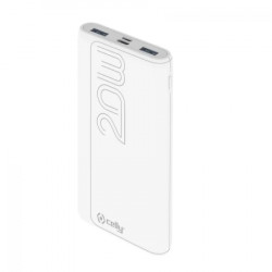 Celly power bank 10000 mAh 20W + kabl Type-A na Type-C bela ( 77005 ) - Img 1