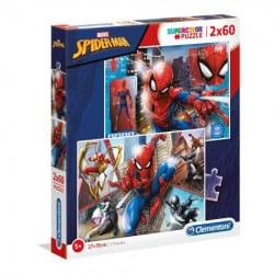 Clementoni puzzle 2x60 spider-man ( CL21608 )  - Img 1