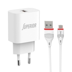 Comicell Kucni punjac superior co-ba21a fast qc3.0 18w 3a micro usb beli ( P1011 )