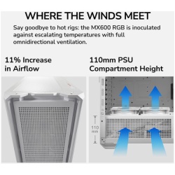 Cougar  MX600 White PC Case Mid Tower ( CGR-57C9W-RGB ) -14