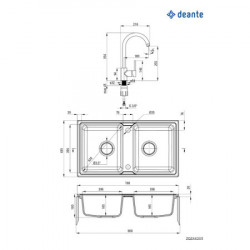 Deante setovi set sudopera zqz 2203 + slavina ben 262m-zqza2203 - Img 3