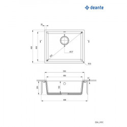 Deante sudopera corda undermount 55/n zqa n10c - Img 2