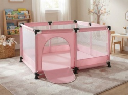 Dečija ogradica za igru sa mrežom 127x127x65 cm ( KLK2608-Pink )