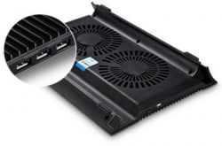 DeepCool N8 hladnjak za laptop 15.6/17 2x140mm. Fan 10krp 94CFM 25dB USB HUB 380x278x55mm (postolje) - Img 3