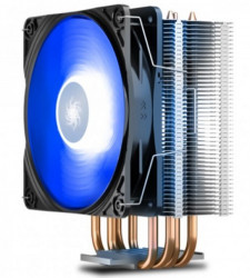 DeepCool V2 blue UNI kuler 180W 120mm.Fan 500~1650rpm 64CFM 28dBa LGA1156/775/FM/AM 4xpip GAMMAXX400 - Img 1