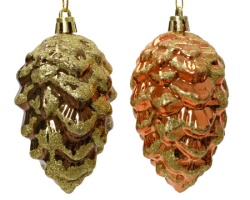 Dekordom dekoracija - hanging pinecone 9cm 028705 - gold - kmg ( 045630 )