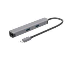 E-Green adapter USB 3.1 tip C (M) - HDMI+ 2X USB 3.0 + 2X Tip C + RJ45 (F) - Img 2