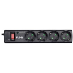 Eaton Protection Strip 4 DIN, 10A, Input: Schuko, Outputs: (4) Schuko 1m ( PS4D )