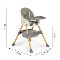 Eco toys stolica za hranjenje 2u1 ecotoys gray ( HC-823S GRAY ) - Img 6