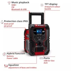 Einhell TE-CR 18 Li DAB+/FM/BT - Solo, Akumulatorski radio ( 3407995 )-6