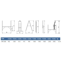 Elkop mini aluminijumska skela 2x6 - 3m hpp650 ( 1570 ) -7