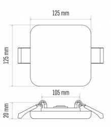 Emos led panel kvadratni exclusive 10W nw ip65 zv2132 ( 1939 ) - Img 2