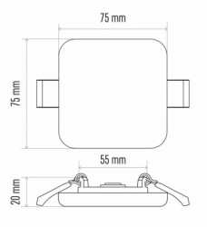 Emos led panel kvadratni exclusive 6w nw ip65 zv2112 ( 1936 ) - Img 2