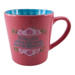 Festa herlig šolja keramička pink why fit in when you were born to stand out? ( 705904 )