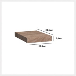 Five zidna polica 23,5x23,5x3,8cm mdf/drvo natural ( 138952c )-2