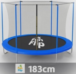 Fun Flip Trambolina 183cm sa unutrašnjom sigurnosnom mrežom - 150 kg nosivosti ( FF-183-BL-IN )