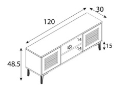 Futrix Tv komoda belo mat šaloni frontovi ( 34948 ) -2