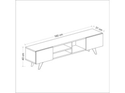 Futrix Tv komoda Dora 2 boja-drveni dezen ( 23571 ) -7