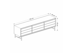 Futrix Tv komoda Lery antracit-drveni dezen ( 23610 ) -2