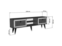 Futrix  Tv komoda Lidya antracit - srebro ( 35044 ) -4