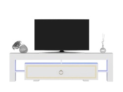 Futrix Tv komoda Lissa belo - zlatno sa led rasvetom ( 38687 ) -2