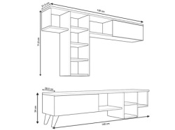 Futrix Tv komoda Romeo drvni dezen - belo ( 34693 ) -4