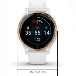 Garmin venu 2s rose gold smartwatch white ( 010-02429-13 ) - Img 2