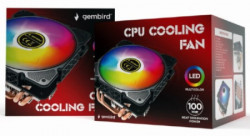 Gembird CPU-HURACAN-ARGB-X140 UNI kuler 100W 120mm.Fan +/-1600rpm 26dBa LGA 775/115x/1200/AMD - Img 2