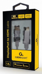 Gembird DisplayPort na HDMI interface kabl,4K at 60 Hz, Premium Series 1.8m ( CC-DP-HDMI-4K-6 ) - Img 3